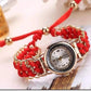 Girls Luxury Stylish Girls Analog Handmade Bracelet Rope Watch - Elegant Timepiece Featuring A Unique Woven Design