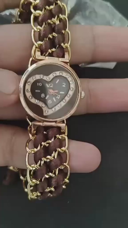 Girls Luxury Stylish Girls Analog Handmade Bracelet Rope Watch - Elegant Timepiece Featuring A Unique Woven Design